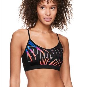 Pink VS tropical print sport bra